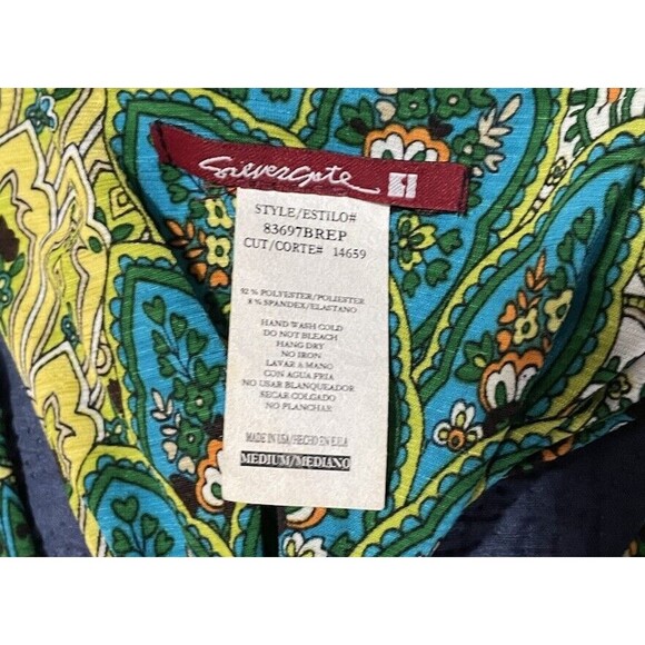 SilverGate Women’s  V Neck Colorful Short Dress Size Medium - Picture 2 of 6